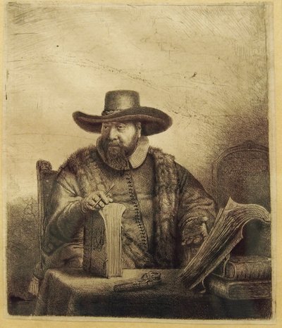 Portrait of Cornelis Claesz Anslo by Rembrandt van Rijn